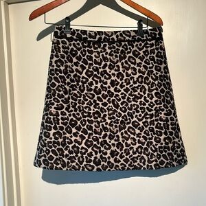 Anthropologie leopard miniskirt size 2